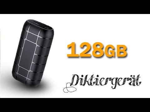 128GB Eingebauter Magnet Großer Speicher Diktiergerät Mini, 300 Stunden Daueraufzeichnung, 2000 hour