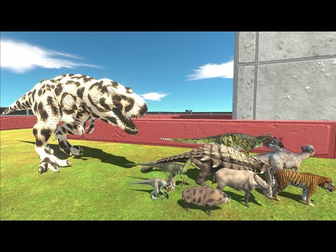 Escape from LEOPARD T-REX - Animal Revolt Battle Simulator