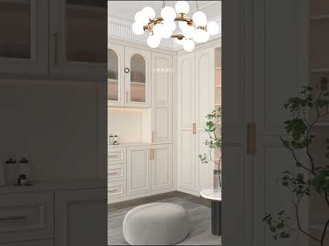 Shaker style home cabinets with vanish painting finishes