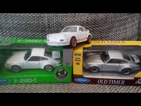despachetări mașini welly Porsche epocă.