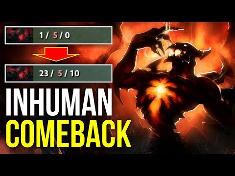 INHUMAN COMEBACK - Miracle Shadow Fiend Epic Comeback 7.12 | Dota 2