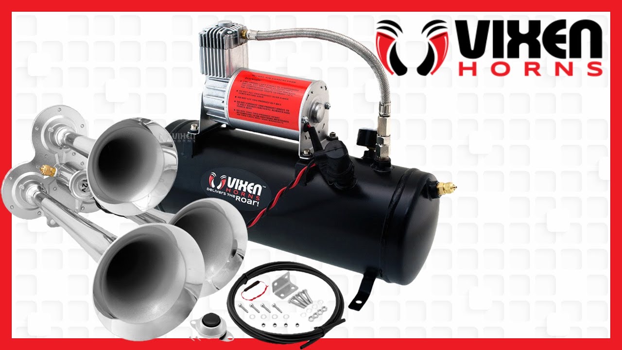 📢 VIXEN HORNS VXO8530/3114 Full Train Air Horn System Kit 🔥