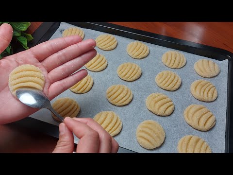 No one has done it before! Very PRACTICAL if there is a teaspoon!🍪 cookies without butter