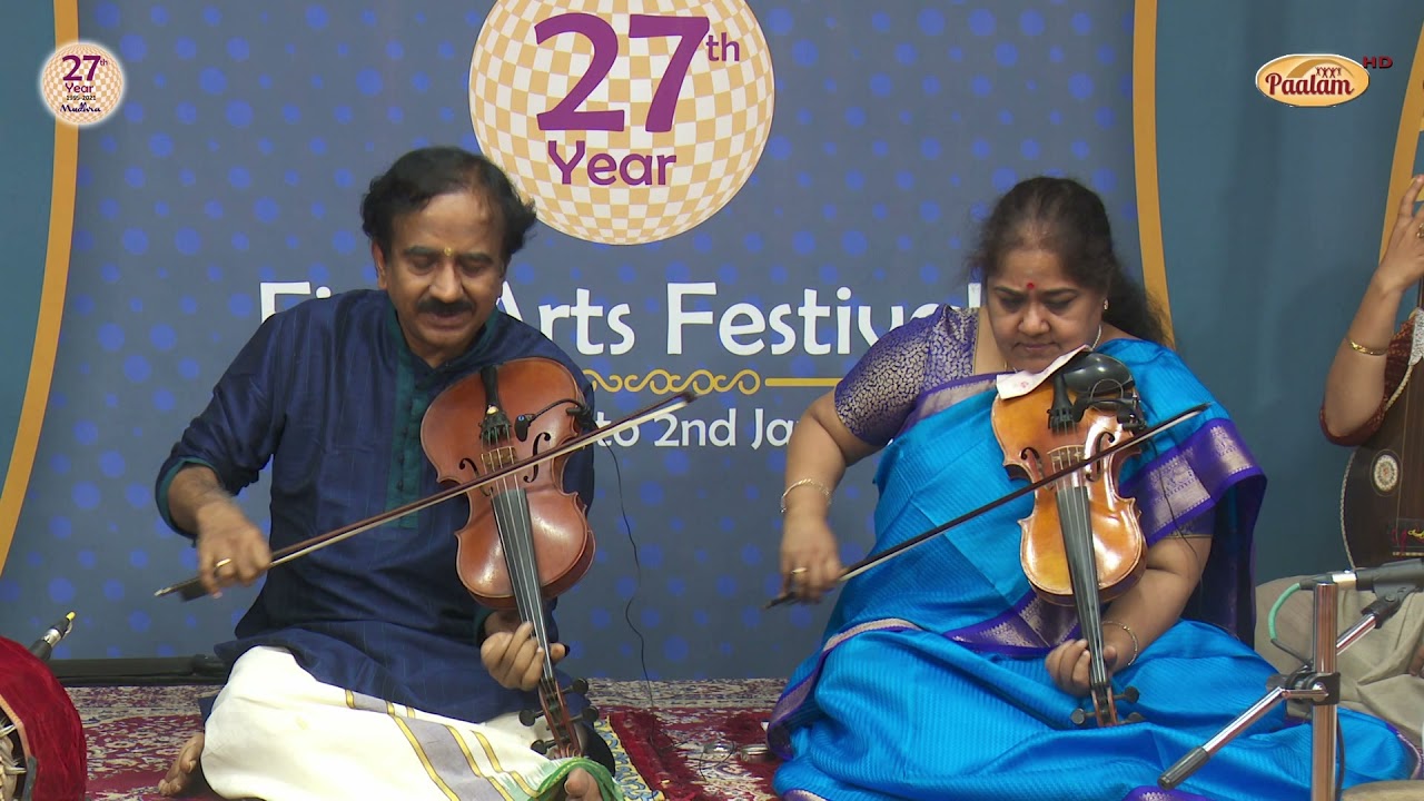 Lalgudi G.J.R.Krishnan & Lalgudi Vijayalakshmi(Violin Duet) – Mudhra’s 27th Fine Arts Festival