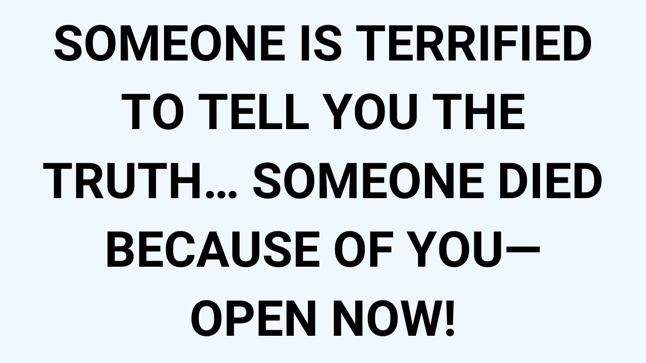 🧾SOMEONE IS TERRIFIED TO TELL YOU THE TRUTH… SOMEONE DIED BECAUSE OF YOU—OPEN NOW!