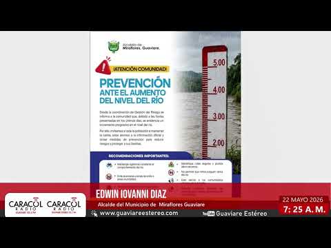¿Emergencia en Miraflores? Alcalde Edwin Díaz descarta alerta por el río Vaupés