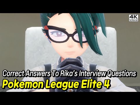 Correct Answers To Rika's Interview Questions - Pokemon League Elite 4 | Pokemon Scarlet & Violet