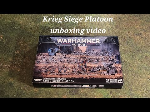 Warhammer: 40K: Krieg Siege Platoon unboxing video