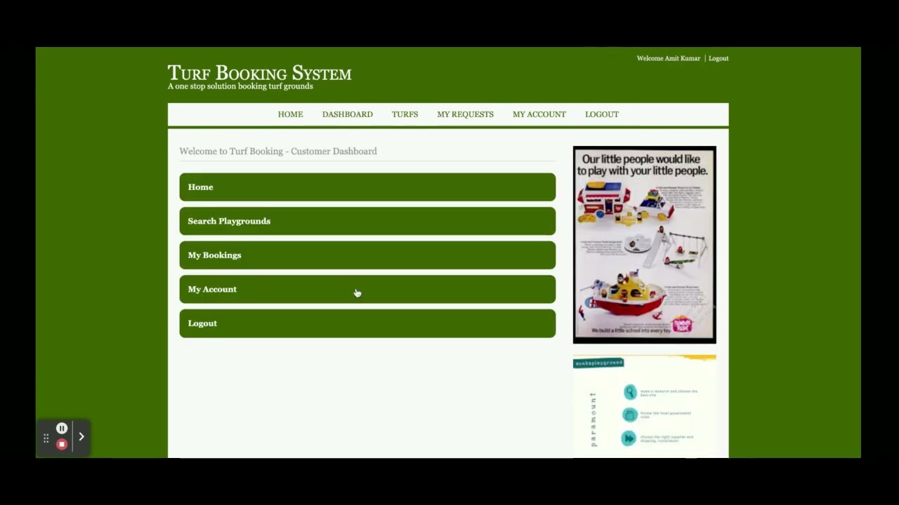 Turf Booking System | Java JSP Servlet Project Tutorial | Java JSP CRUD Project