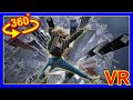 VR 360 Flight Over Matrix City Like A Superhero 01 4K Falling Oculus