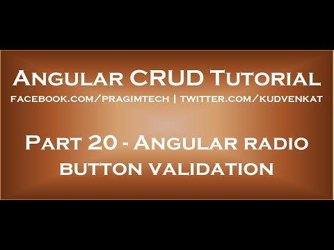 Angular radio button validation