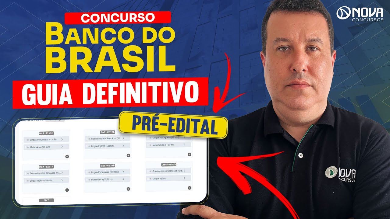 Plano de estudos Banco do Brasil 2024 (pré-edital)