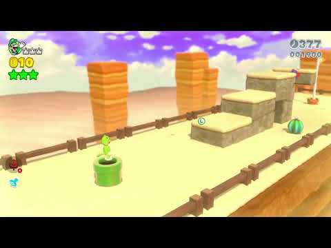 Super Mario 3D World (Switch) 4-1 Speedrun - Time: 27 (Former WR)