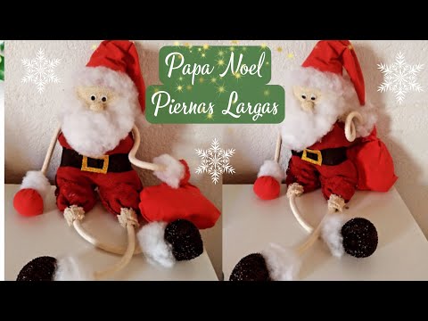 Papai Noel pernudo fácil de fazer / PAPA NOEL PIERNAS LARGAS / Santa Claus long legs