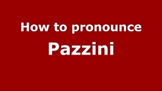 How to pronounce Pazzini
