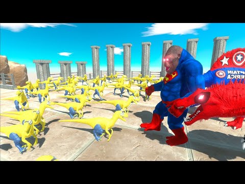 ⚡ SUPERMAN Goro The Giant vs Minions DEATH RUN - 🦖 Animal Revolt Battle Simulator 🦕