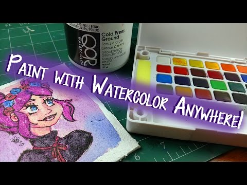 WATERCOLOR ON ANYTHING! ~ QoR Cold Press Ground ~ Art Supply Review + Demo