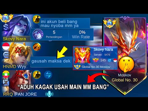Ketika Top Global Moskov Berpura-pura Jadi Pemula Di Rank !! Ngakunya Akun Beli, Malah... ~ MLBB