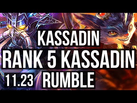 KASSADIN vs RUMBLE (MID) | Rank 5 Kassadin, 400+ games, Godlike, 15/4/8 | BR Grandmaster | 11.23