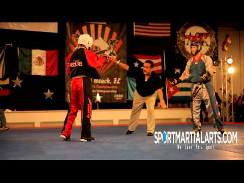 Kodaq Wray v Ross Levine - Men's Sparring Semi-Finals - 2013 Pan American Internationals