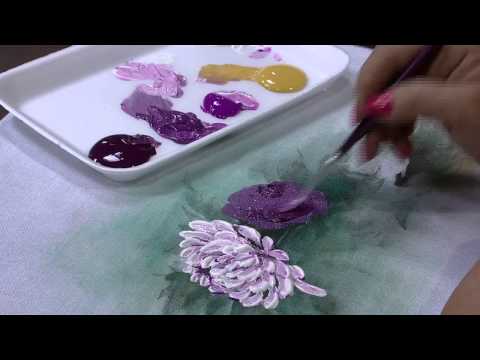 Mulher.com 15/01/2015 Crisântemos com tinta puff por Julia Passerani Parte 2