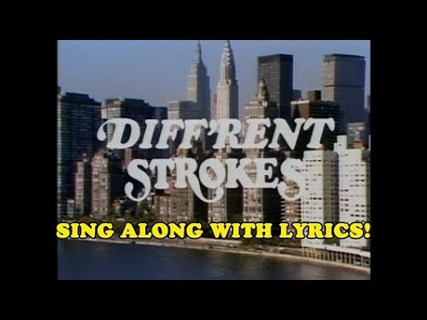 Diff'rent Strokes theme song - lyrics on screen