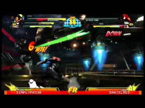 Simplyph33r vs DanielRGT - MvC3 Ranbat 1.2 - 3/1/2011