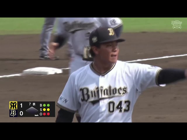 【팜】바파로즈・미야쿠니 료칸 4이닝의 롱 그리리프로 1안타 무실점의 호투!! 2025년 7월 11일 오릭스 버팔로스 대 한신 타이거스