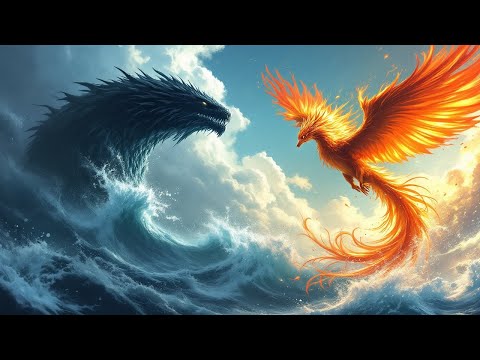 Phoenix vs Leviathan Battle of Fire and Water - Mythical Showdown Analysis!