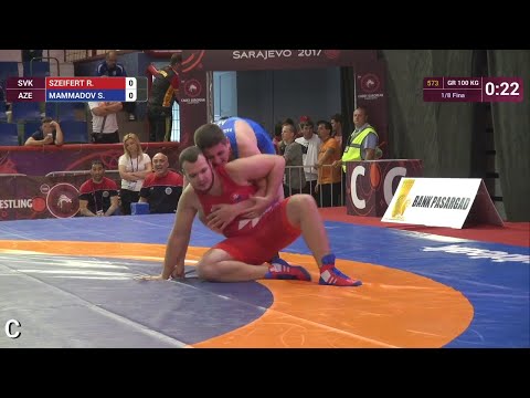 1/8 GR - 100 kg: S. MAMMADOV (AZE) df. R. SZEIFERT (SVK) by VSU, 10-0