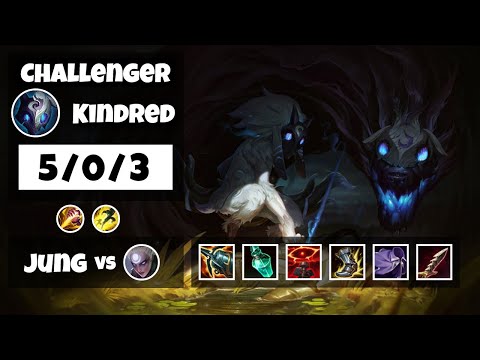 Kindred vs Diana KOREAN Challenger JUNGLE (5/0/3) - v11.14
