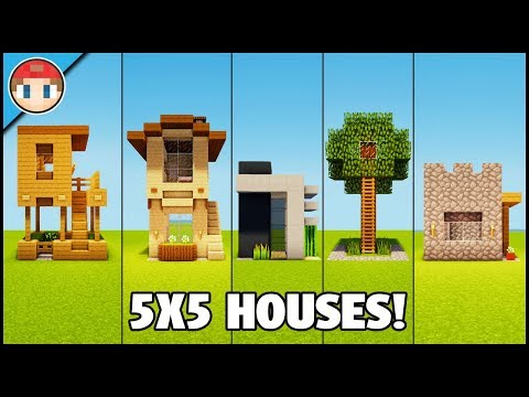 Smithers Boss - 5 Minecraft 5x5 Houses! - Easy Tutorial (You Can Build)