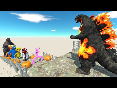 Godzilla Burning Fight Gojira DEATH FALL - Animal Revolt Battle Simulator
