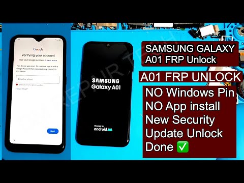 SAMSUNG A01 (A015) FRP Bypass/Google Account Remove Android 10 App Not installed - NO Windows Pin