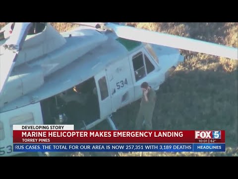 Marine Helicopter Makes Emergency Landing In Marshy Area In Torrey Pines