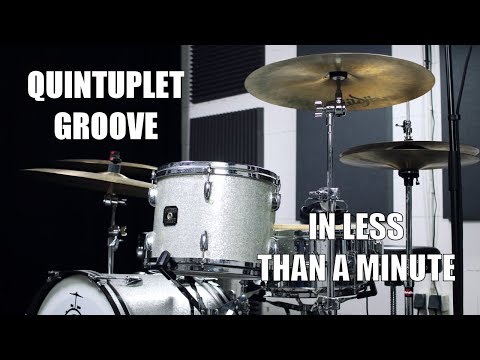 Quintuplet Groove in less than a Minute  - Daily Drum Lesson