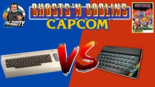 Commodore 64 VS Sinclair Spectrum Ghosts N Goblins Comparison