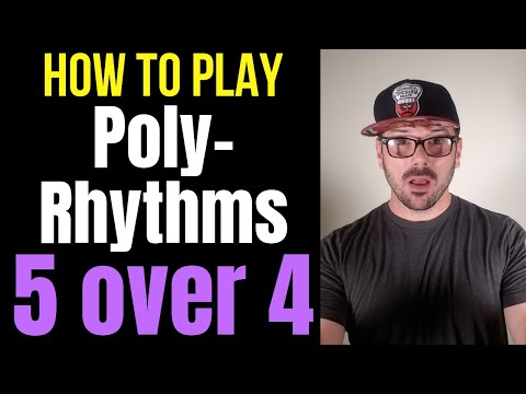 5 Over 4 Polyrhythm drum lesson DRUM POLYRHYTMS FOR NERDS - How to play 5:4 polyrhythm [and 4:5]