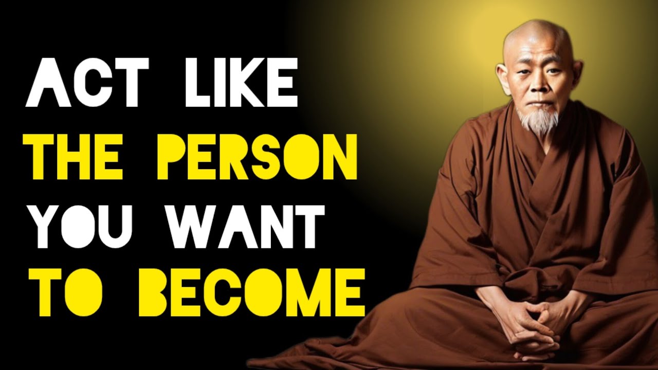 Act Like The Person You Want To Become In  life - Zen And Buddhist Teachings.