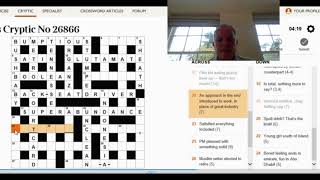 Solving the Times crossword on 26th Oct