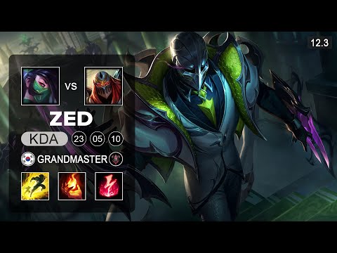 Zed Mid vs Akali - KR Grandmaster - Season 12 Patch 12.3
