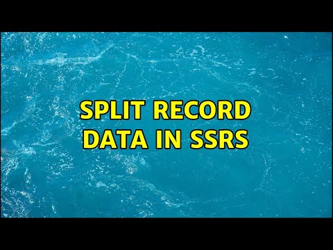 Split record data in ssrs