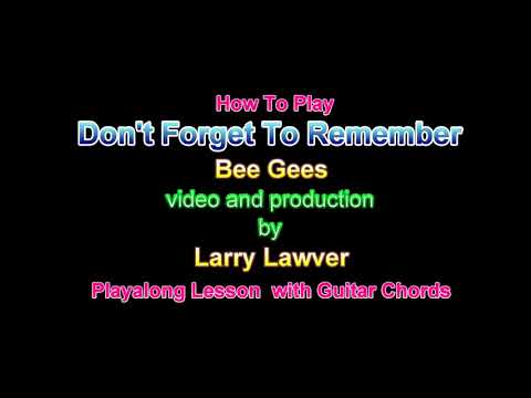 Don't Forget To Remember Me - Bee Gees