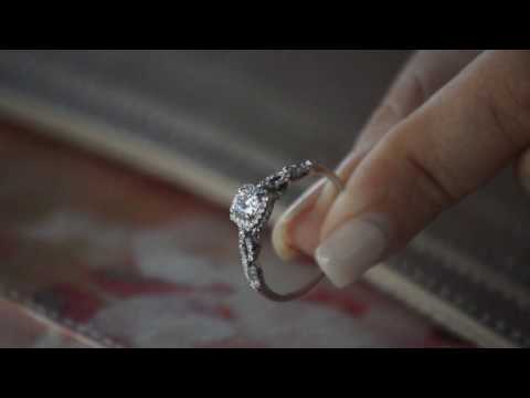 0.92 Carat Infinity Halo Engagement Ring - TwoBirch TB-ENG-228-WG-G5H