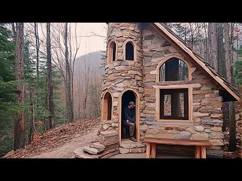 Man Builds TOWER Shaped House in the Forest | by @lesnoy_craft8607