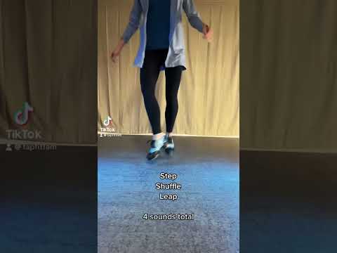 Beginner Tap Step Buffalos = Step, Shuffle (brush front back), Leap   #tap #dance #tutorial #short