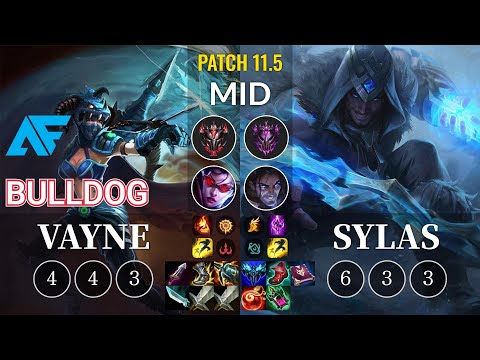 AF.A BuLLDoG Vayne vs Sylas Mid - KR Patch 11.5