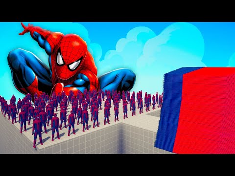 100x SPIDERMAN + GIANT vs EVERY GOD - Totally Accurate Battle Simulator | TABS