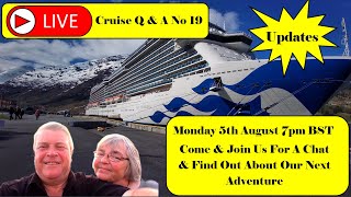 Live Stream #19 Join Us for our monthly cruise chat live Whatever Next?