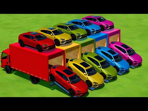 TRANSPORTING LAMBORGHINI URUS & DRIVER DELEVERY TRUCK - Farming Simulator 22